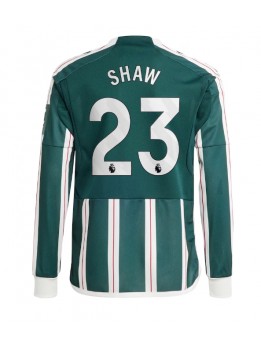 Manchester United Luke Shaw #23 Replika Borta Kläder 2023-24 Långärmad